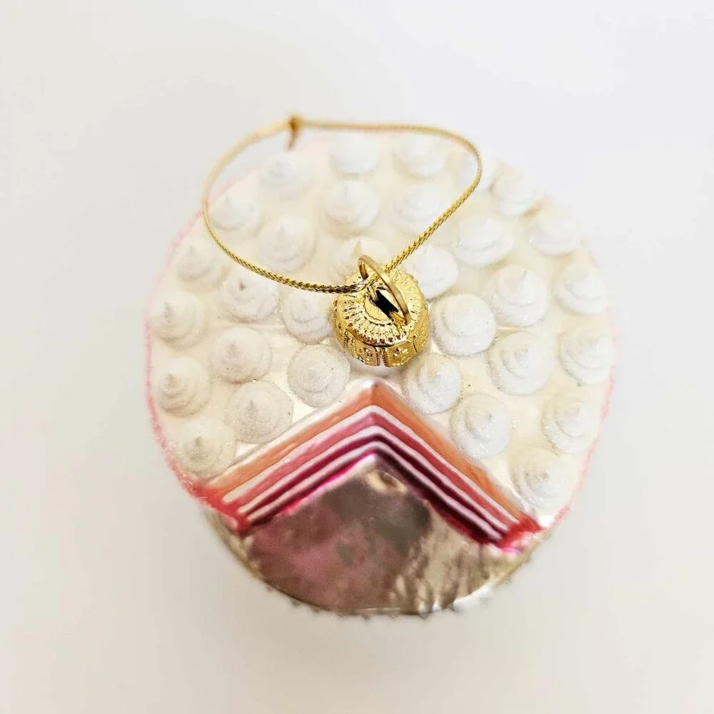 🍰 *Sur La Table*  Pink Layered Dessert Cake Glass Christmas Holiday Ornament.